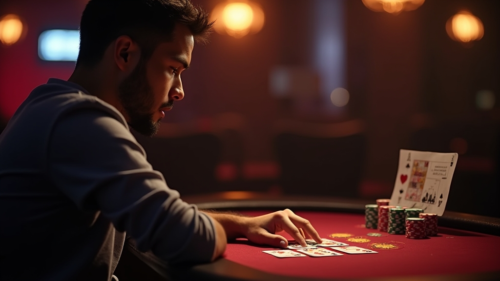 Jugador revisando saldo del bonus y plan de apuestas en casino