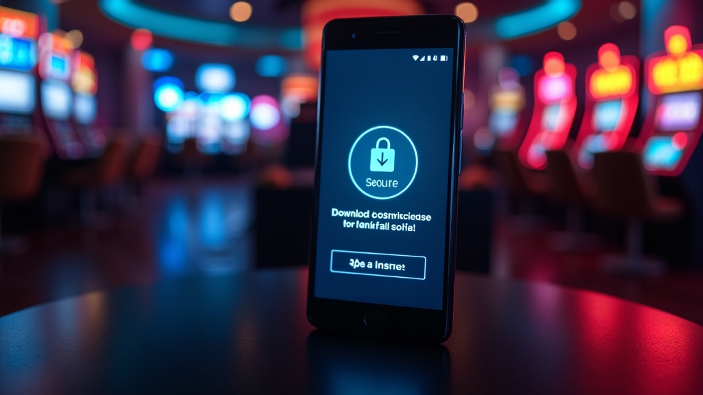 Teléfono Android mostrando la descarga e instalación de un APK de Rabona