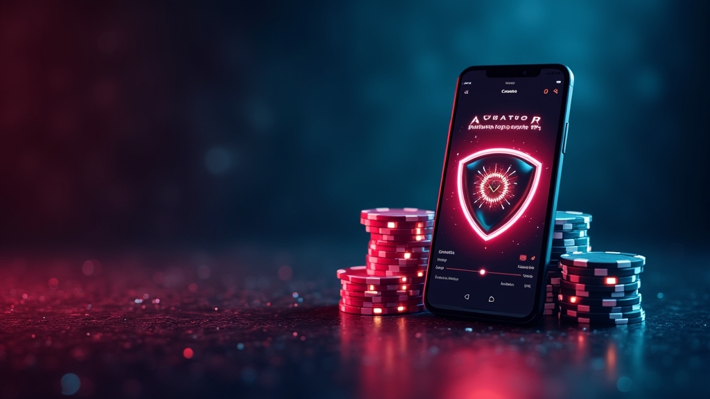 Pantalla móvil con descarga segura de Aviator en un entorno de casino